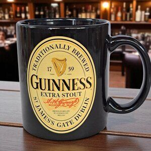 Guinness Extra Stout Black Coffee Mug 4" tall